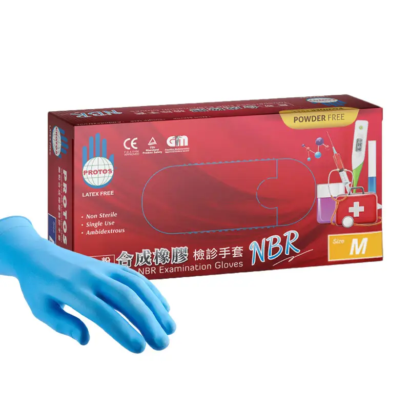 藍色NBR手套（M）